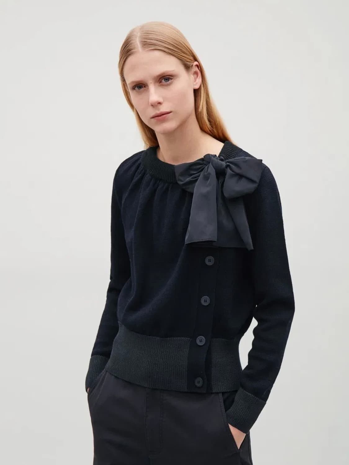 Cos Bow-detailed Cardigan 상품이미지4