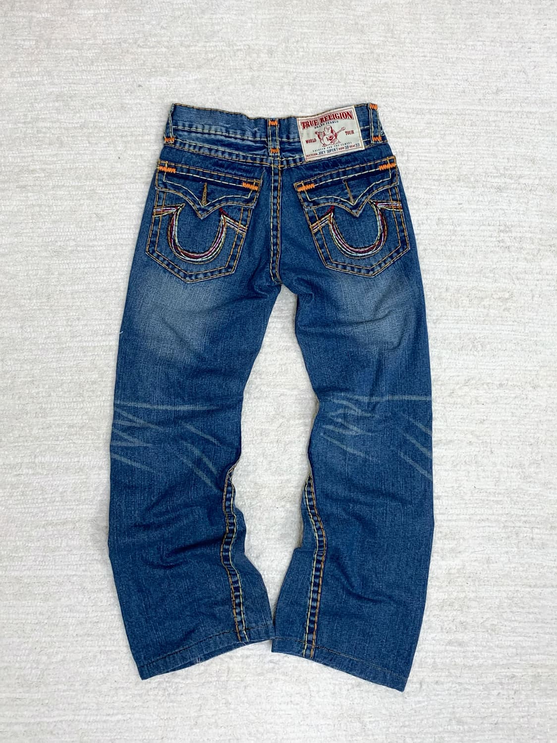 TRUE RELIGION Orange Stitch Straight Jea 상품이미지3