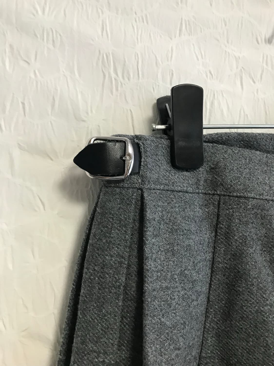 빈티지 니혼진 너드 버클 플리츠 랩 스커트 상품이미지6