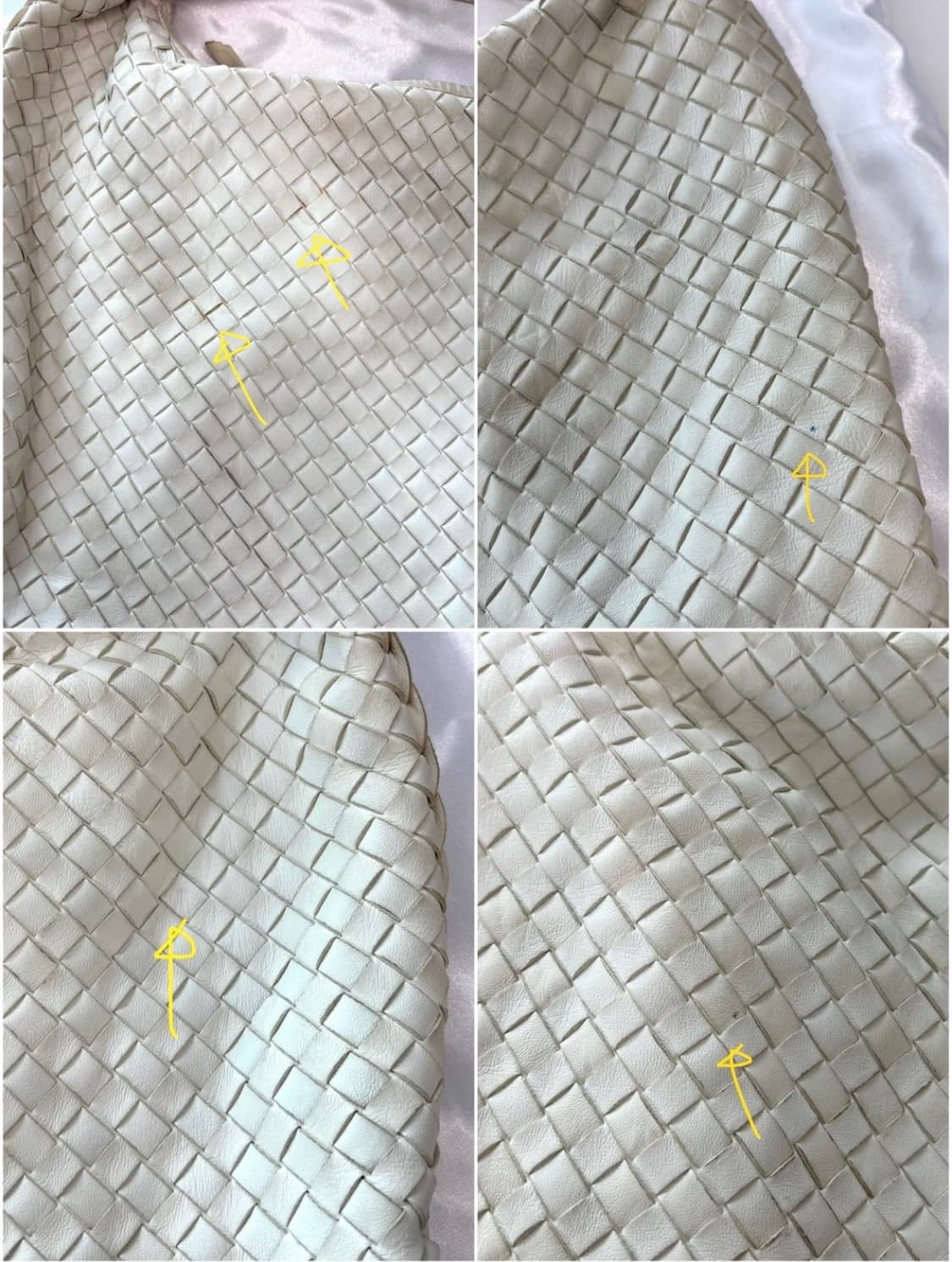 보테가베네타 호보백 화이트. 위빙 인트레치아토 홉 상품이미지3