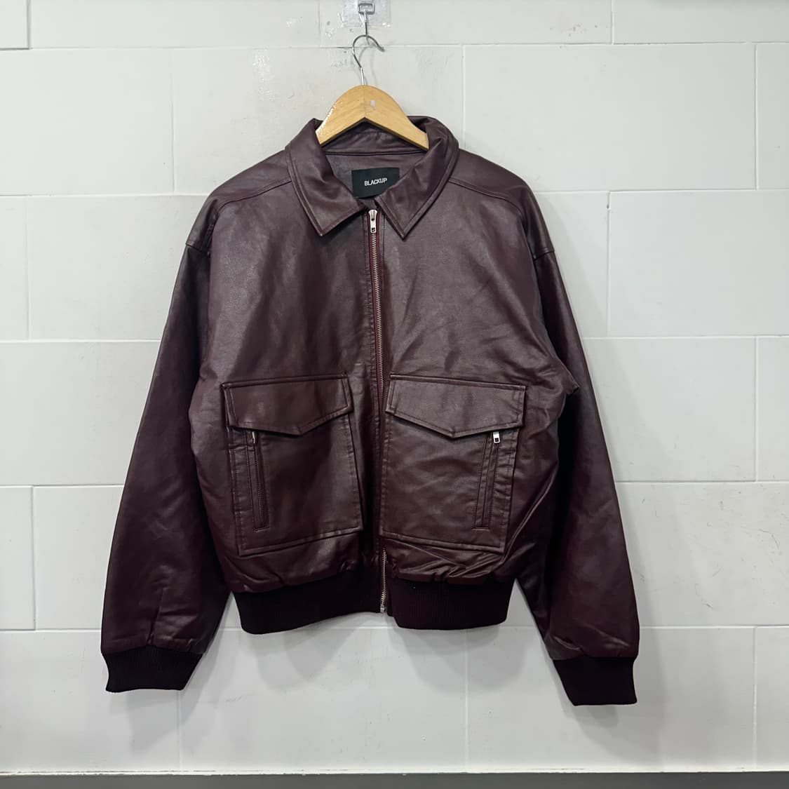 블랙업 레더 자켓 상품이미지1