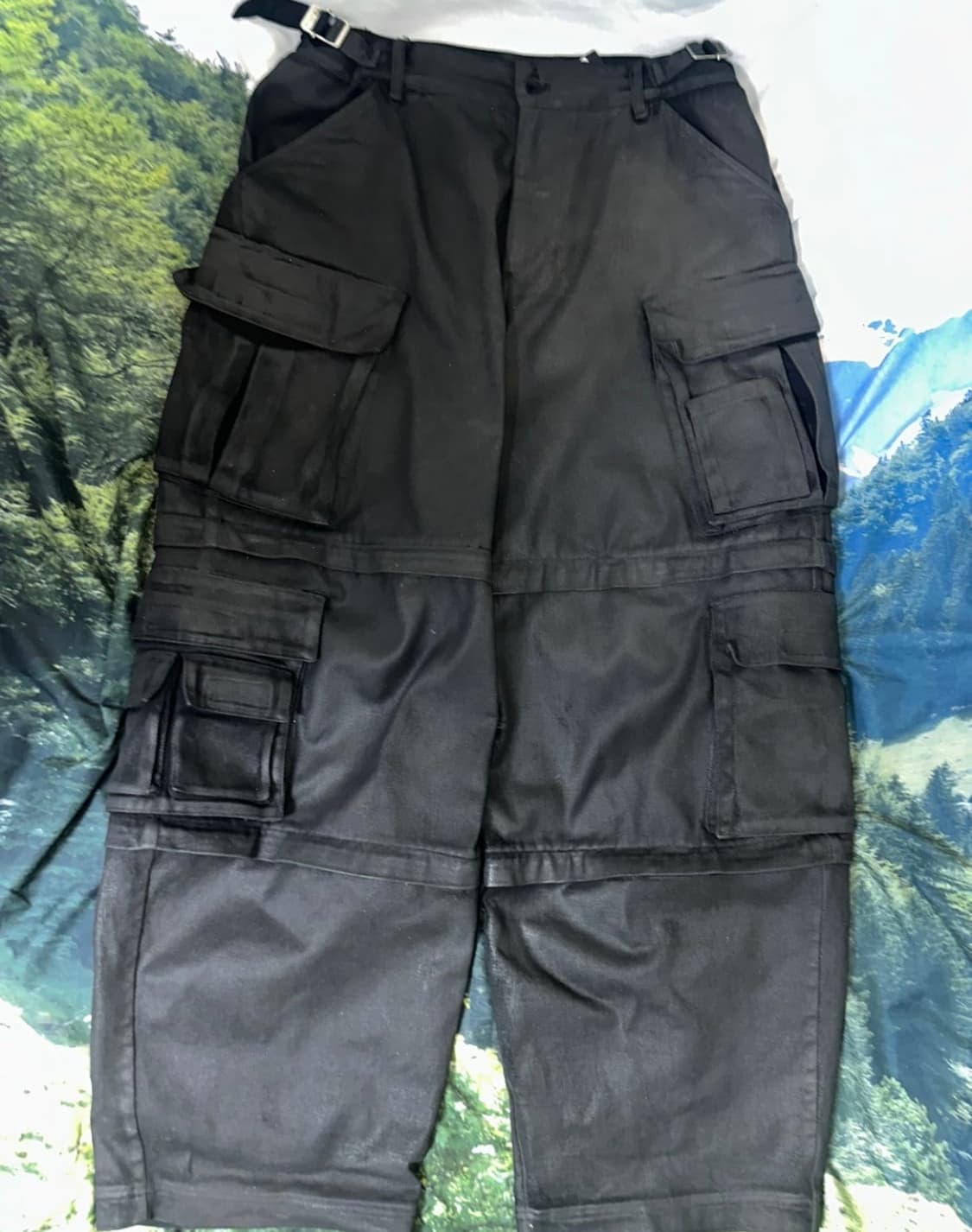 그레일즈 오버 사이즈 컨버터블 카고 팬츠 블랙 상품이미지3