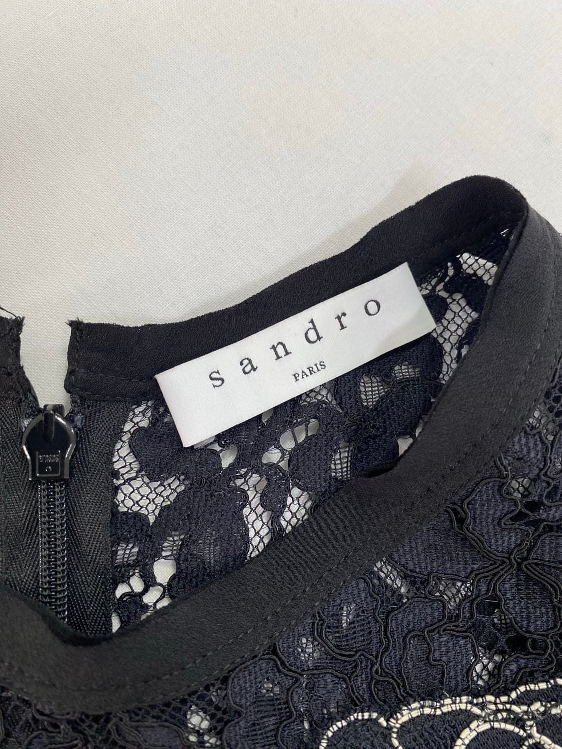 산드로 Sandro 블랙 레이스 블라우스 S <337> 상품이미지5