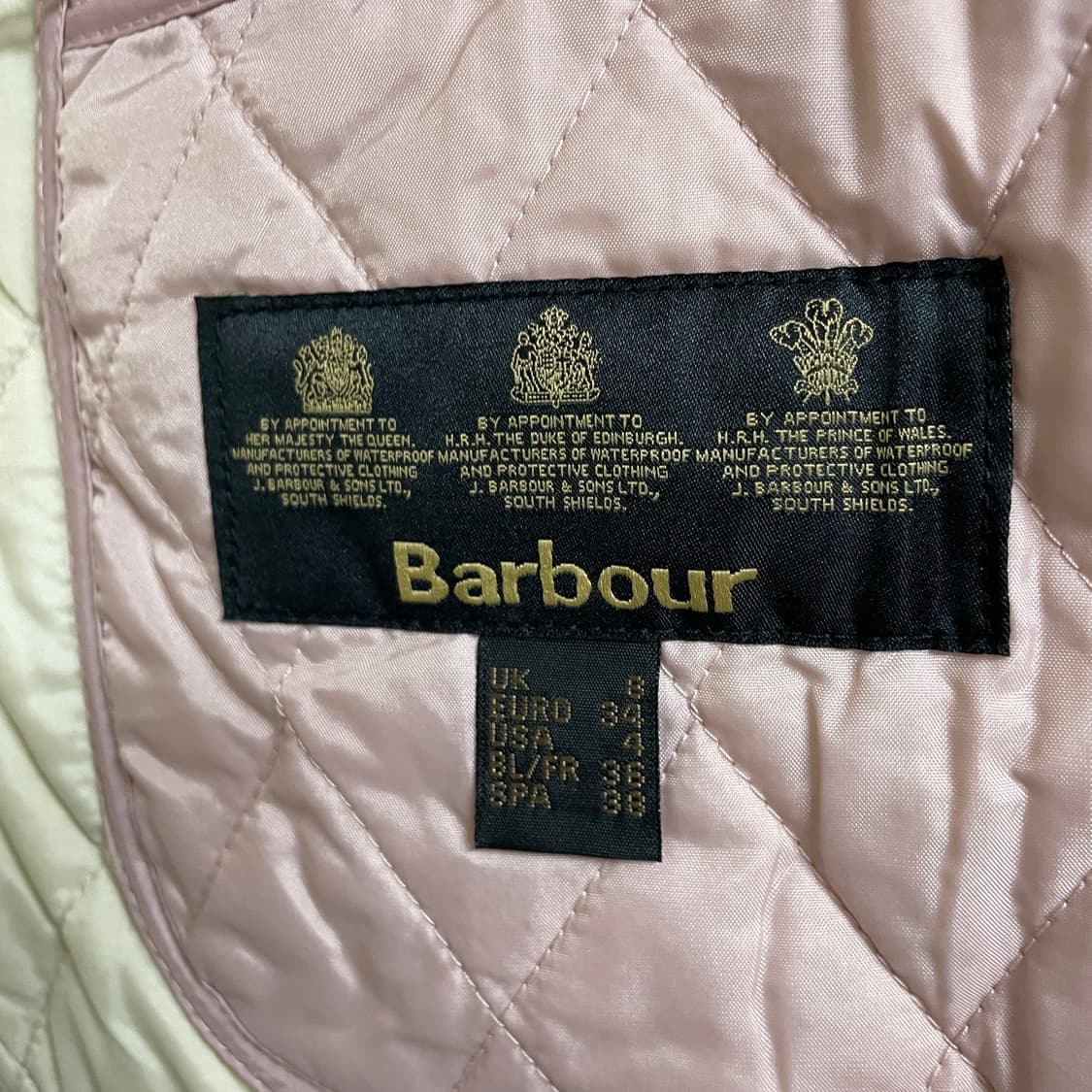 바버 퀄팅 핑크 자켓 새상품 34(W) 상품이미지6