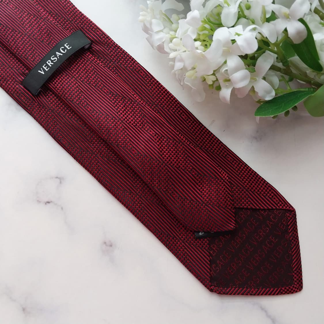베르사체 실크 메두사 패턴 슬림 넥타이 7.7cm A+등급 K1613
 상품이미지9