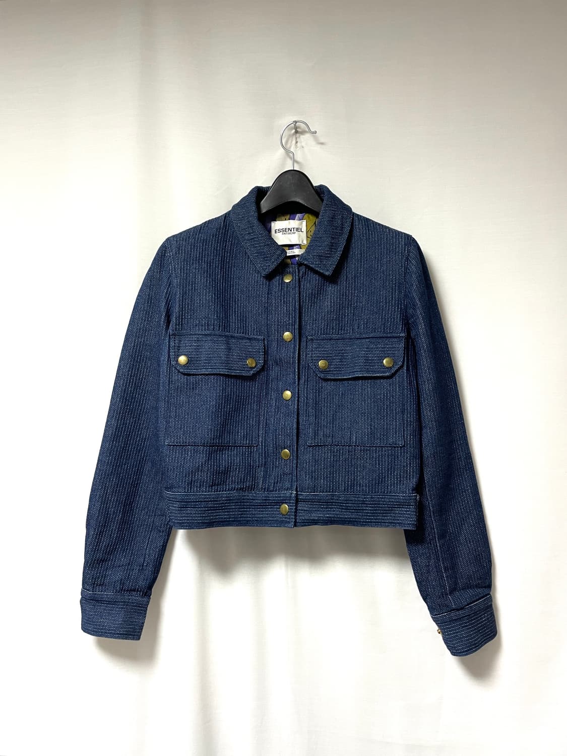 인도산 데님) 에센셜앤트워프 여성 세미크롭 트러커 청자켓 _ 인디고 상품이미지1