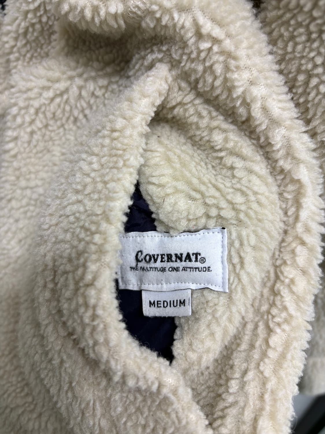 커버낫 COVERNAT 리버시블 뽀글이 점퍼 M 상품이미지7