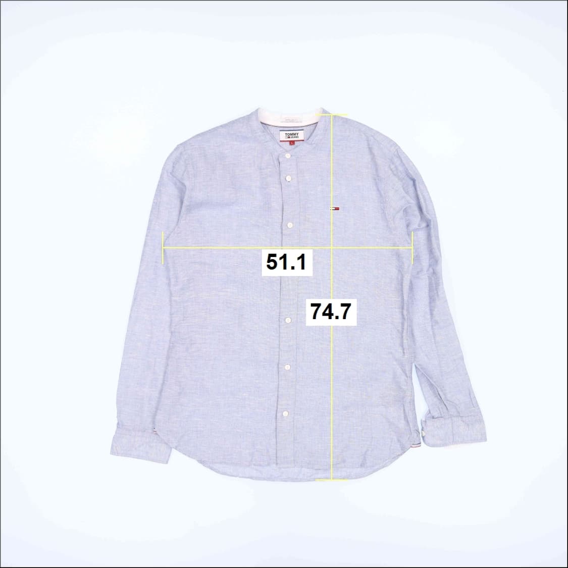 [L] 타미힐피거 핸리넥 린넨 셔츠 남방 0106J 상품이미지6