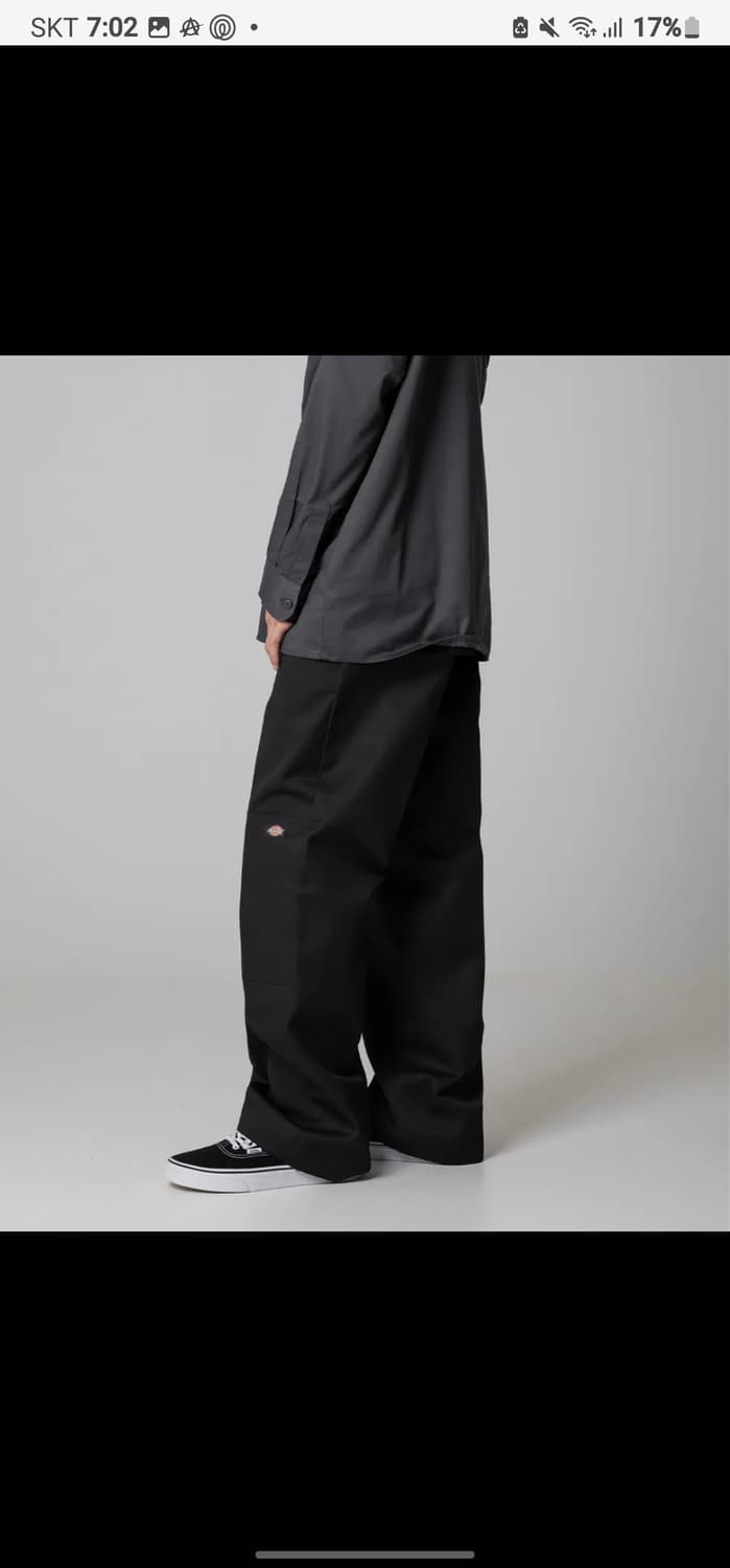 [30×30] 디키즈 더블니 워크팬츠 블랙 상품이미지1