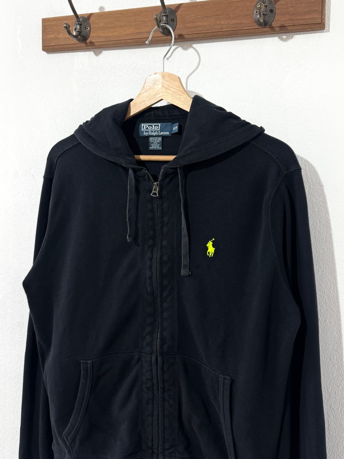 폴로 블랙 후드집업 상품이미지1