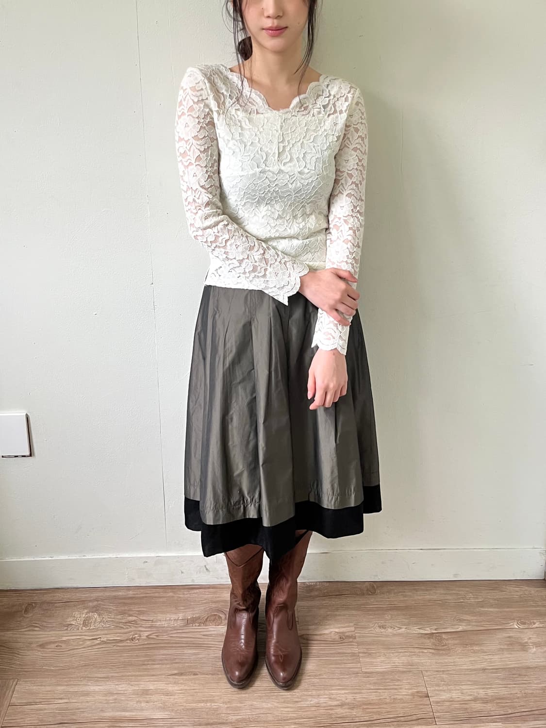 mysty woman 레이스 시스루 탑 상품이미지8