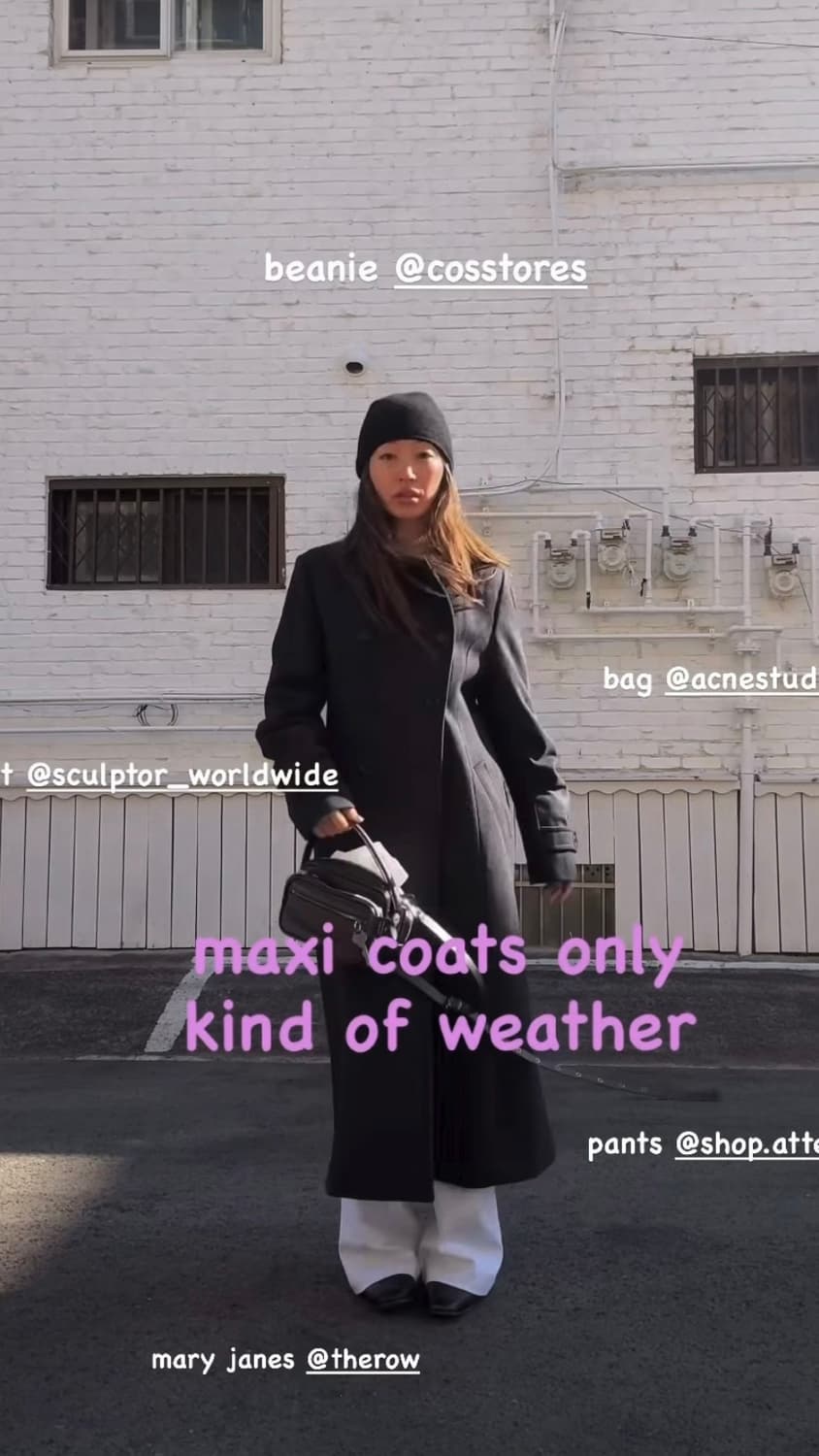 (새상품) 스컬프터 Tailored Wool Long Coat Black 상품이미지1