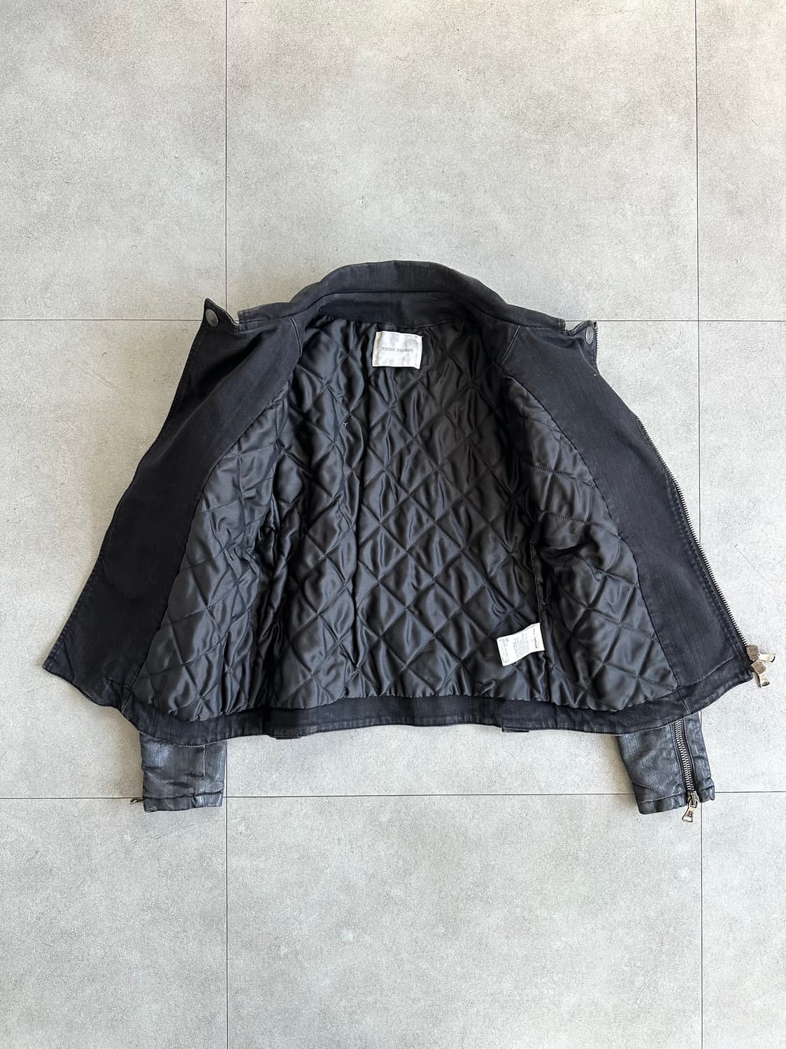 발망 왁스코팅 퀼팅 바이커 자켓 상품이미지7