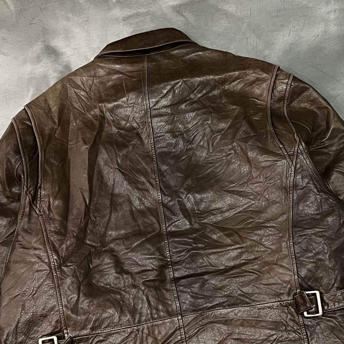  조스에이뱅크 레더 카라 자켓 y15014 상품이미지4