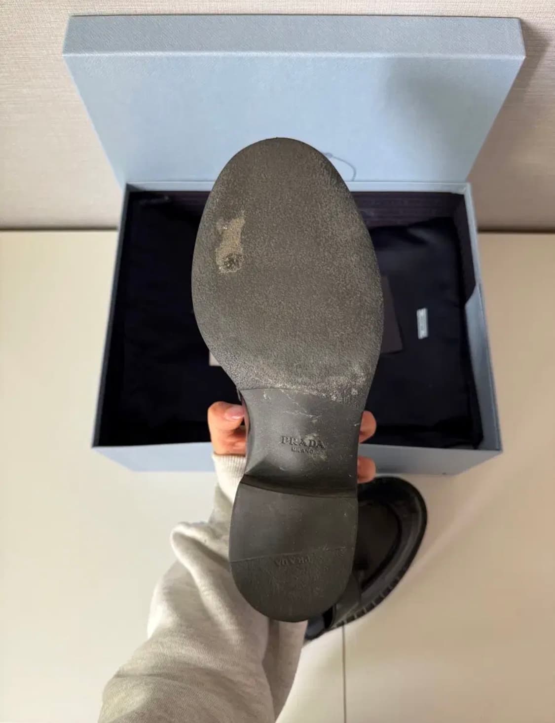 프라다 초콜릿 브러쉬드 로퍼 여성 37 240mm 상품이미지6