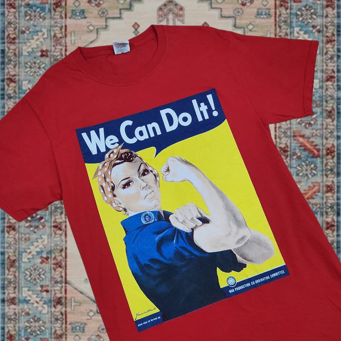 빈티지 We Can Do It 로지 더 리베터 반팔 티셔츠 Red S 상품이미지1
