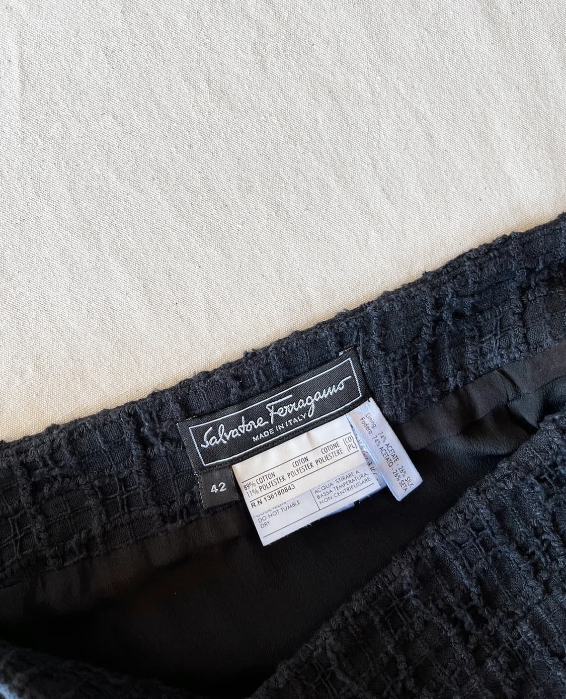 SALVATORE FERRAGAMO black tweed midi ski 상품이미지10