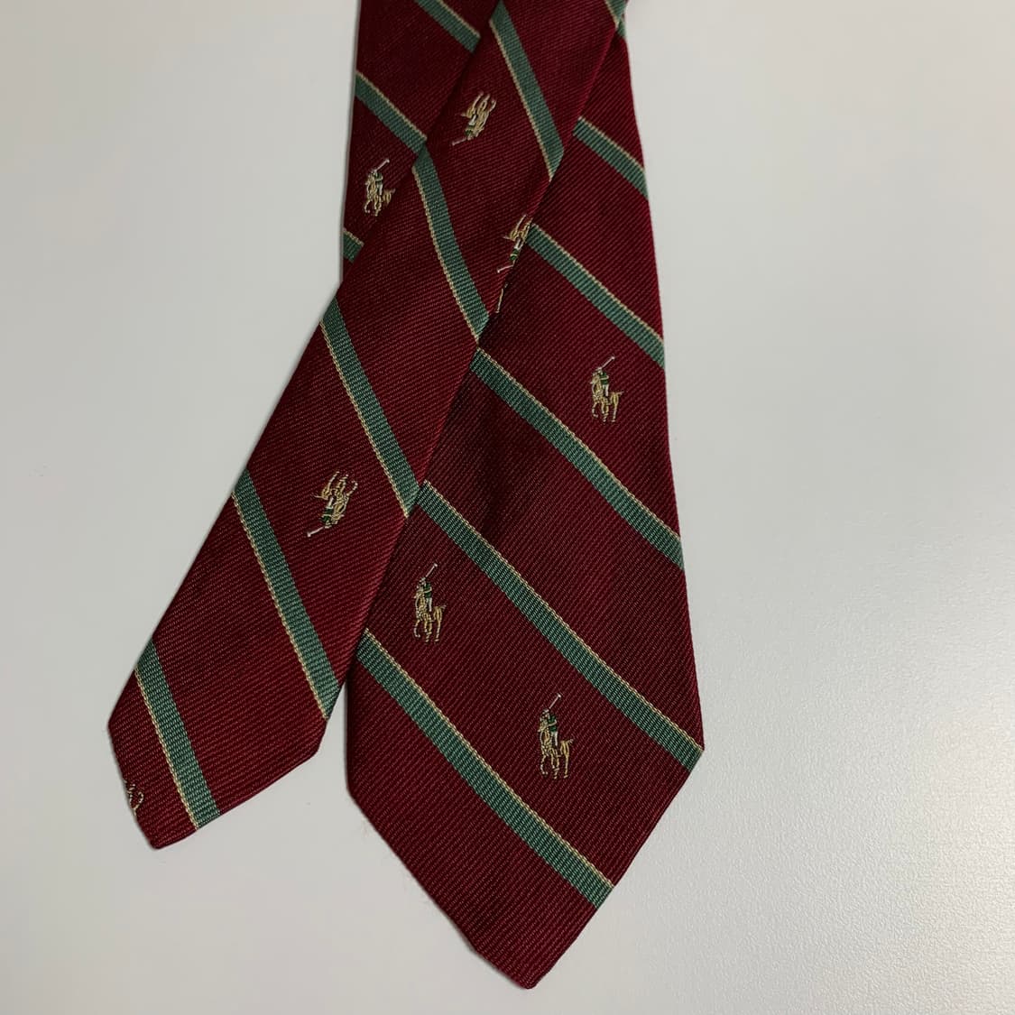 폴로 랄프로렌(POLO) 포니 로고플레이 명품 스트라이프 슬림넥타이 A+ 상품이미지4