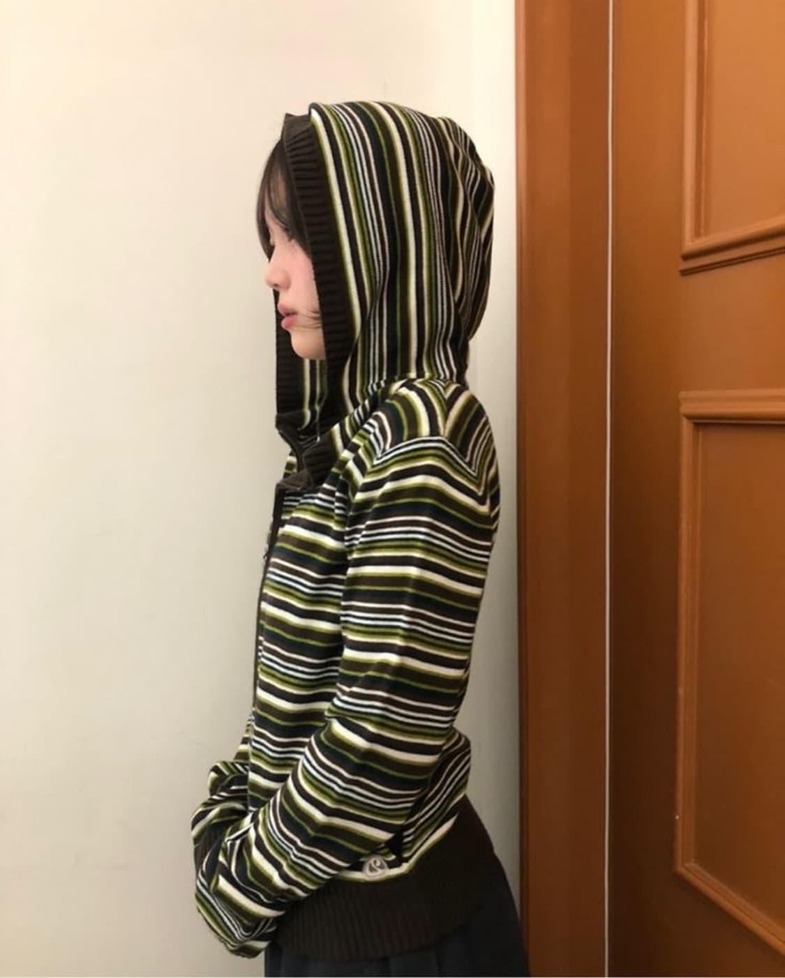 코이세이오 소프트 니트 집업 스트라이프 상품이미지3