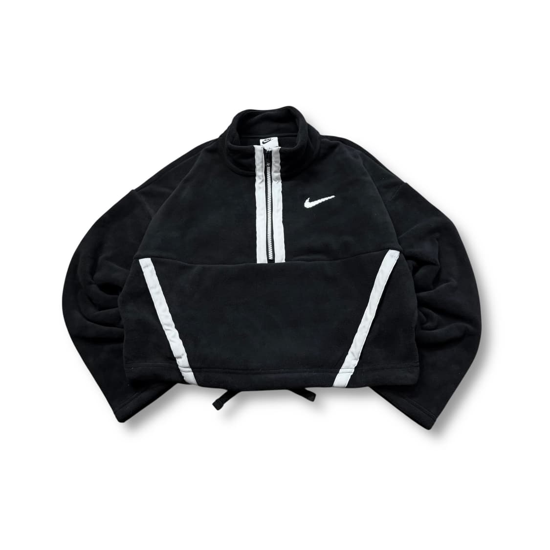 Nike (W)크롭 플리스 풀오버 하프집업 맨투맨 상품이미지1