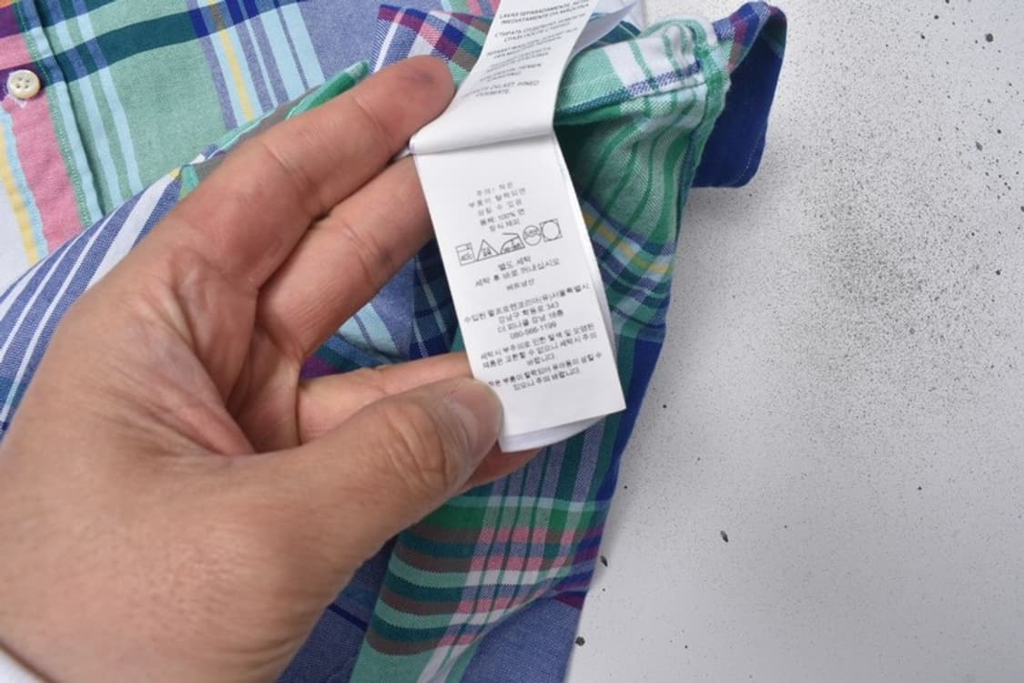 폴로 랄프로렌 큐알 체크 셔츠 남방 M M0061 상품이미지7