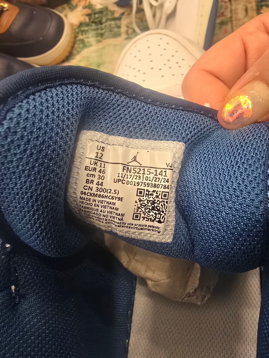 에어 조던 1 레트로 하이 OG UNC 토 (Air Jordan 1 리얼 상품이미지3