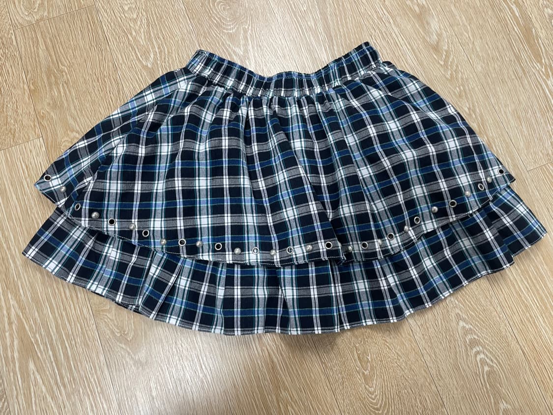 PLZPROJECT 플리즈프로젝트 스터드 프릴 스커트 체크 상품이미지4