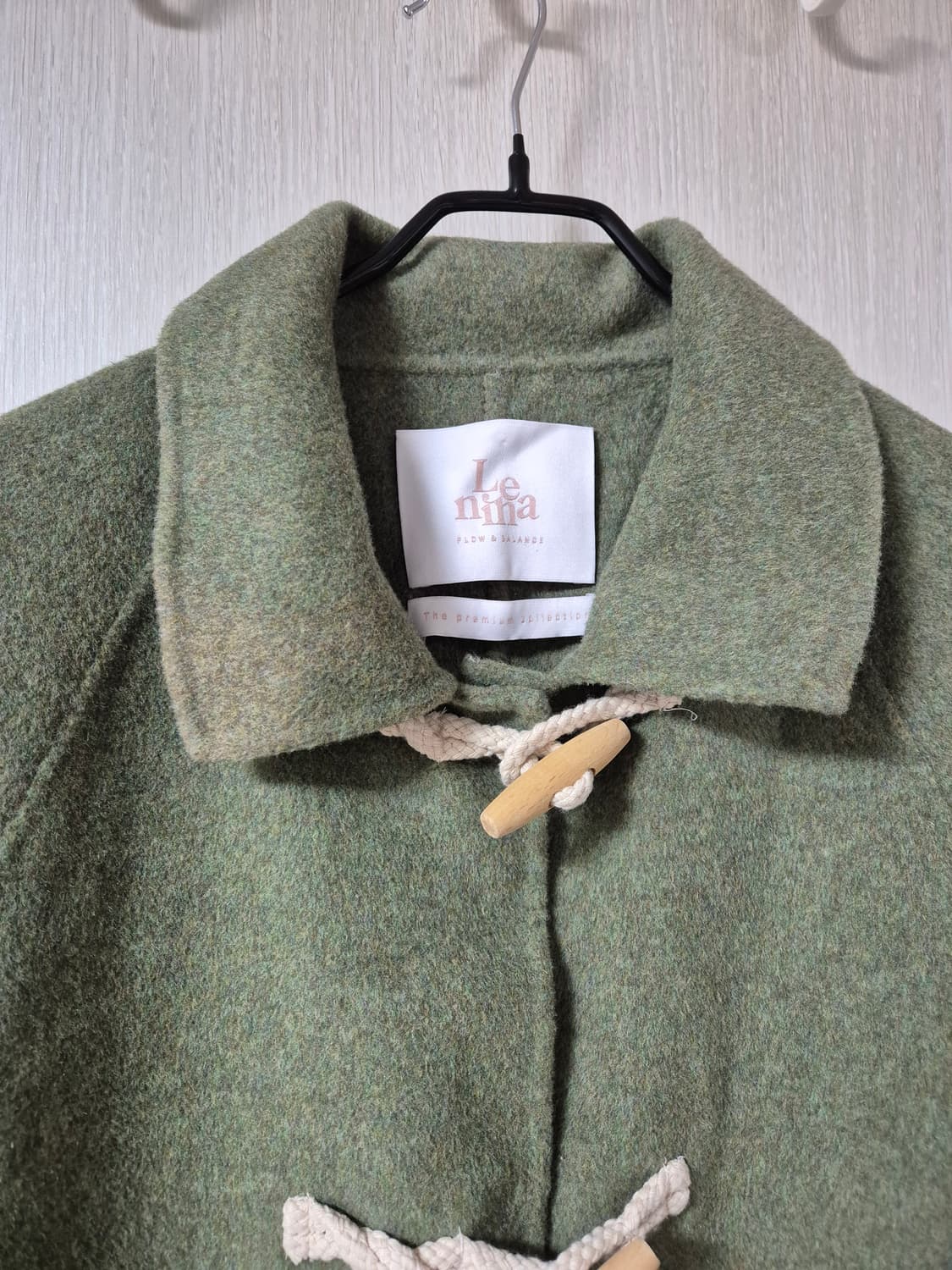 르니나 비올라 핸드메이드 더플코트 모스그린 상품이미지6