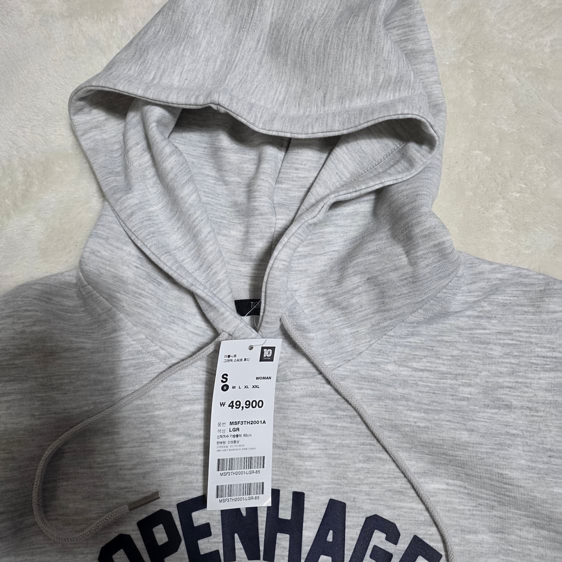 (S)여성 탑텐 더블니트 그래픽 후드티 상품이미지2