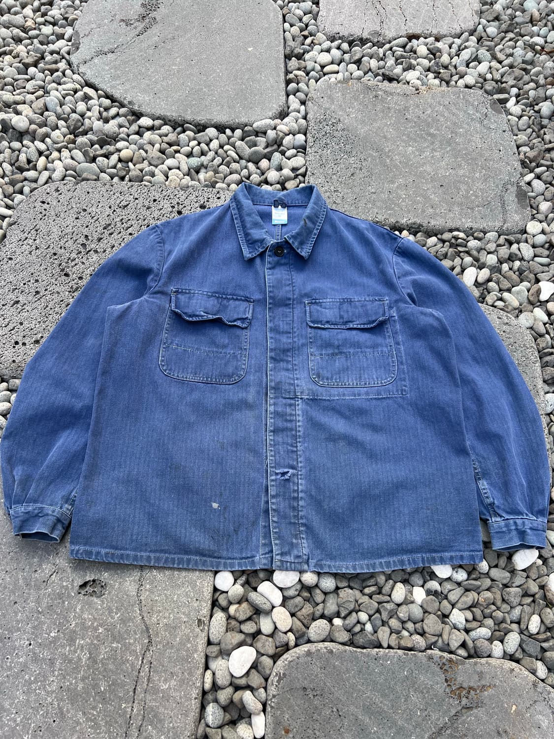 FADED VINTAGE WASHING HBT 헤링본 프렌치워크자켓 상품이미지1