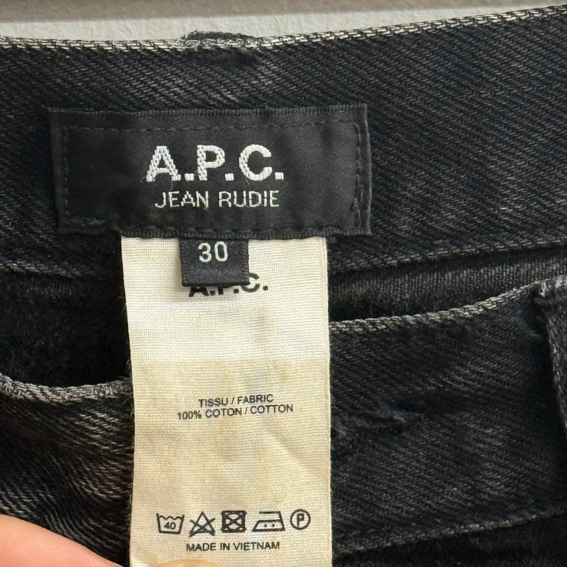 A.P.C. 블랙 데님 청바지 30 상품이미지2
