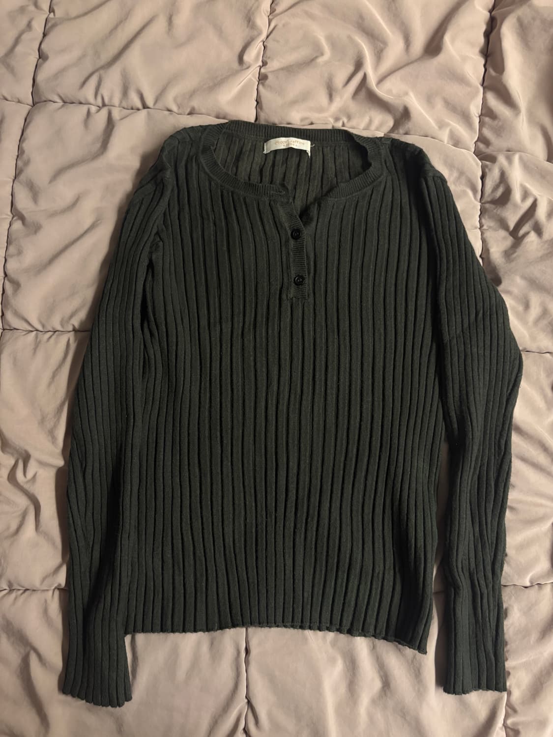 vtg 딥그린 골지 니트 상품이미지2