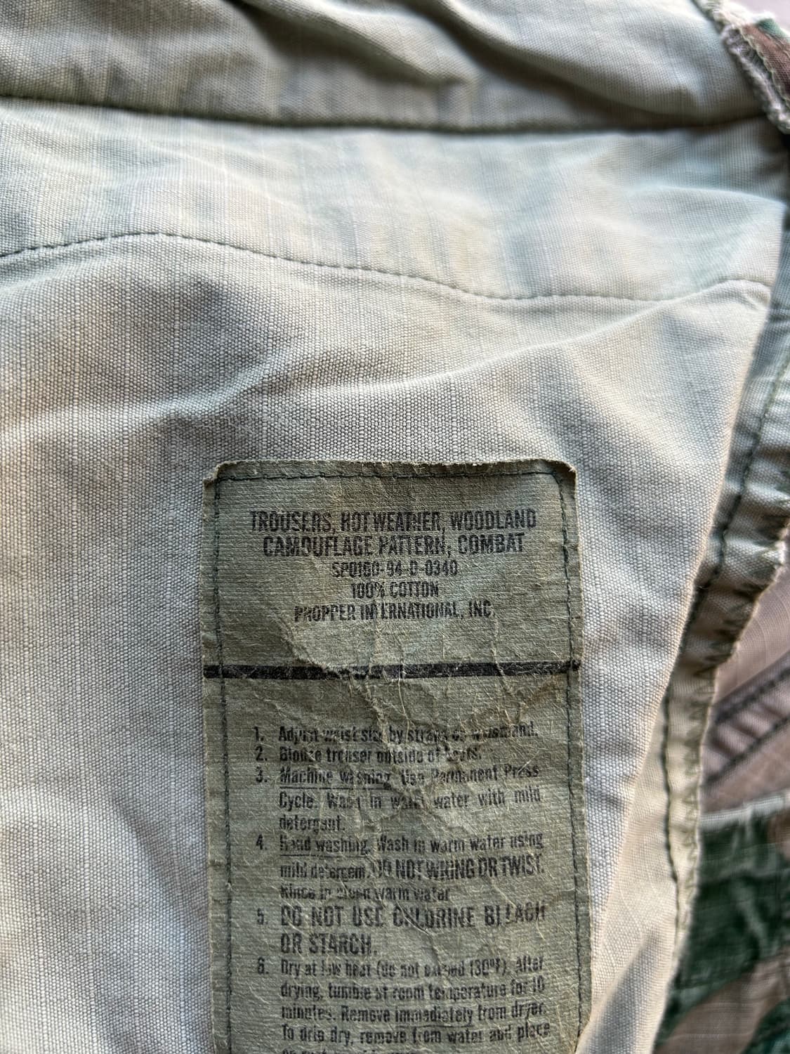 90’s U.S army 리페어 우드랜드BDU팬츠 상품이미지6