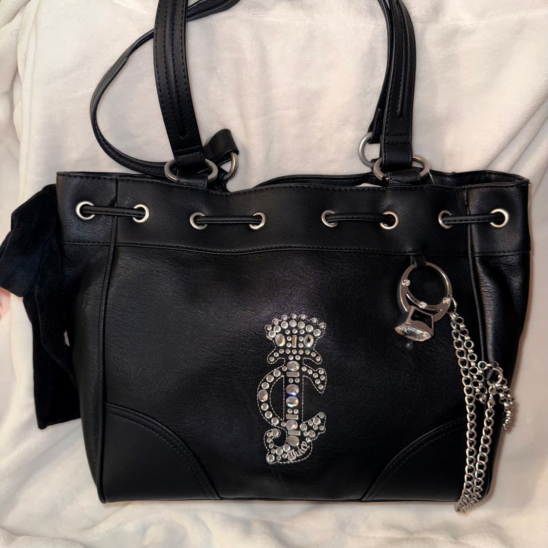 쥬시꾸뛰르 블랙 데이드리머 토트백 갸루 베이비베어 베메클 숄더백 가방 상품이미지1