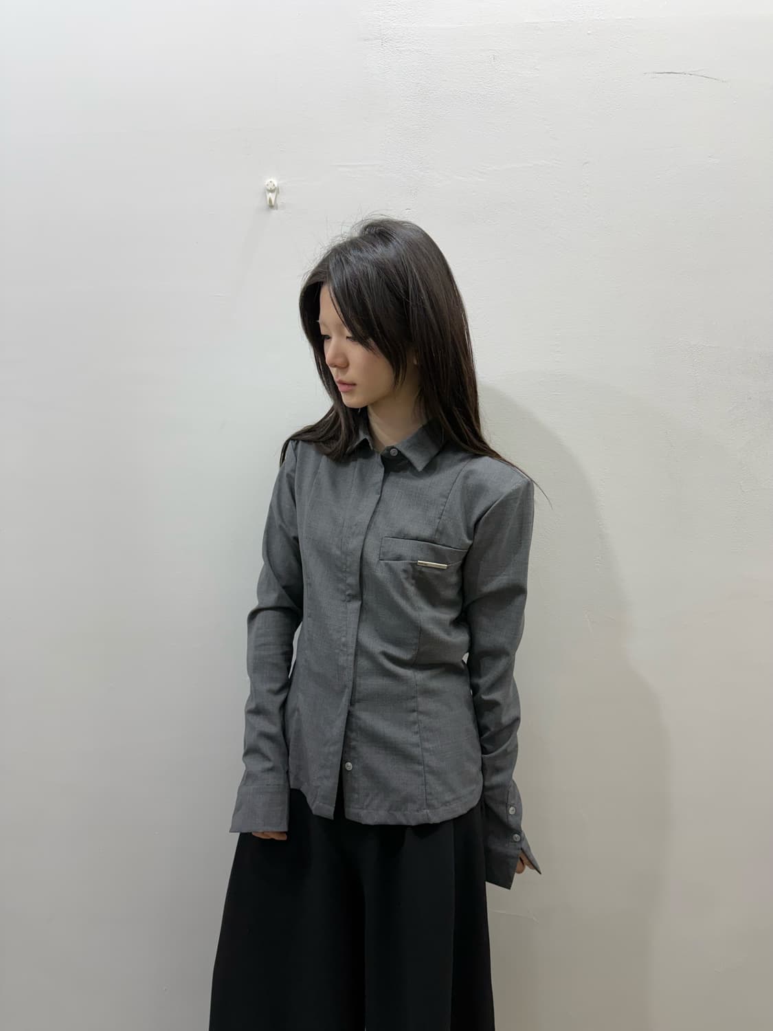 혜인서 프레피 무드 슬림 실루엣 셔츠 상품이미지4