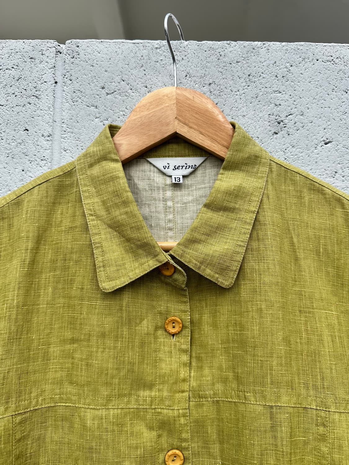 올리브 린넨 셔츠 자켓 상품이미지1