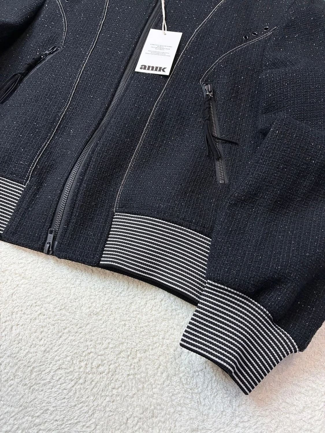 엘무드 홀리데이 트위드 바시티 자켓 PN5963 상품이미지5