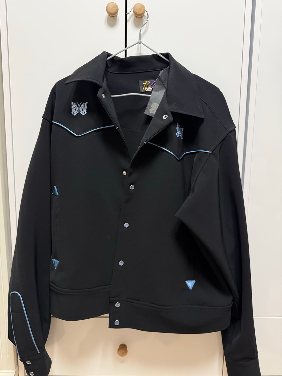 니들스 PE/PU 더블 클로스 파이핑 카우보이 자켓 블랙M 상품이미지3