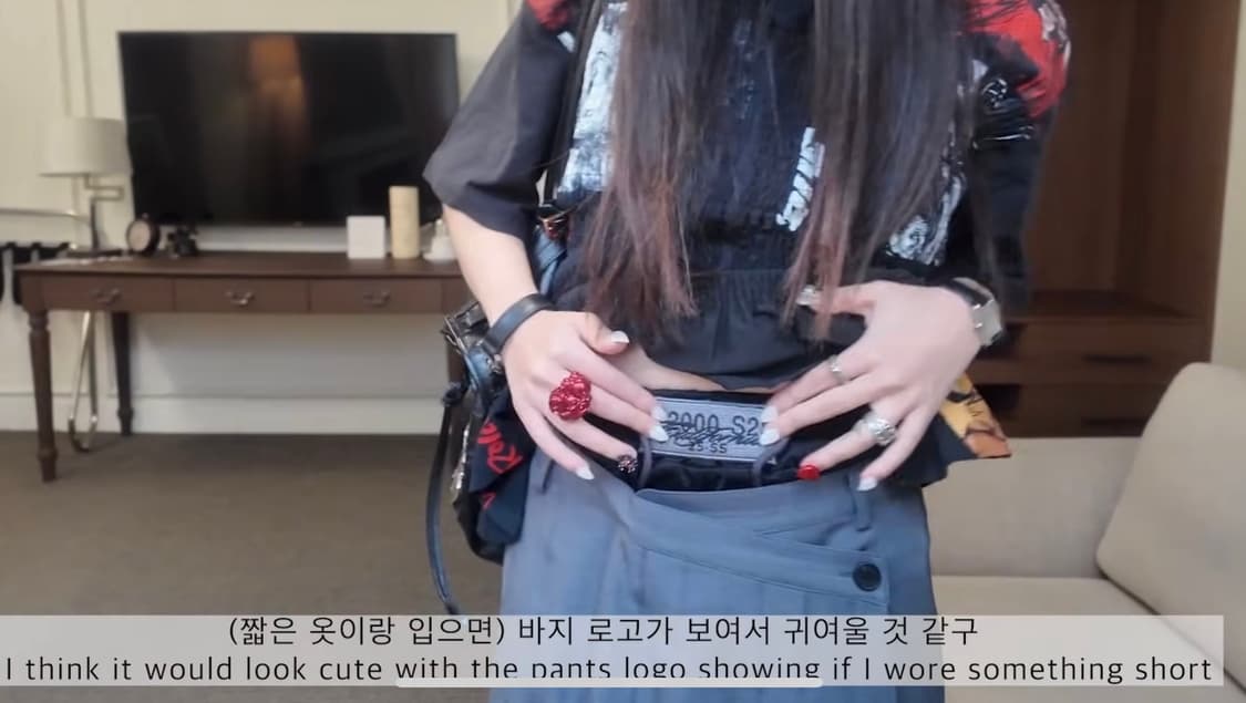 새상품) 2000아카이브 skirt+pants black 상품이미지2