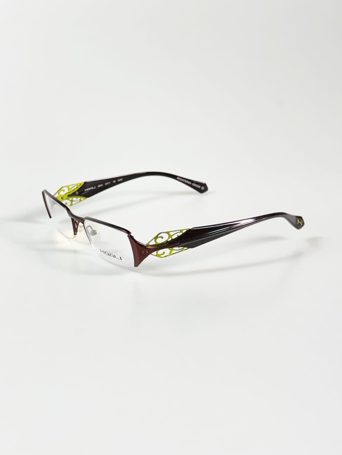 프랑스제 KOALI by MOREL 메탈 반무테 스퀘어 빈티지 안경 상품이미지3