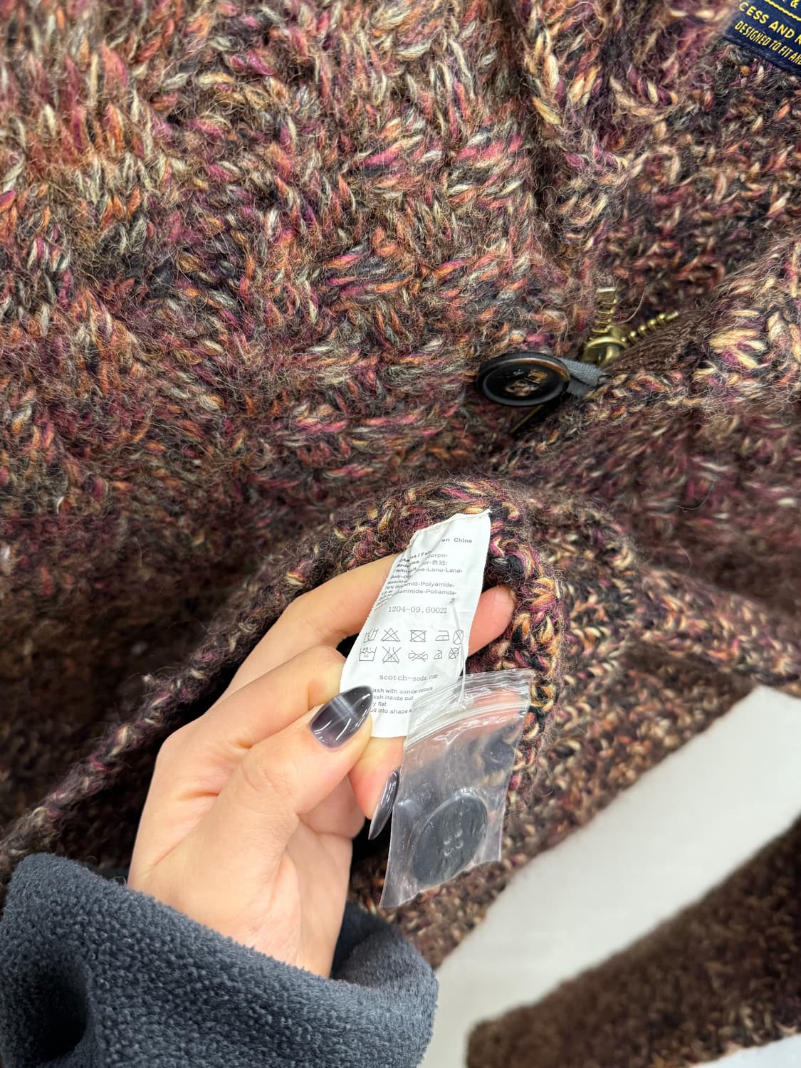 GENUINE OUTERWEAR 스카치앤소다 숄카라 집업 가디건 M 상품이미지6