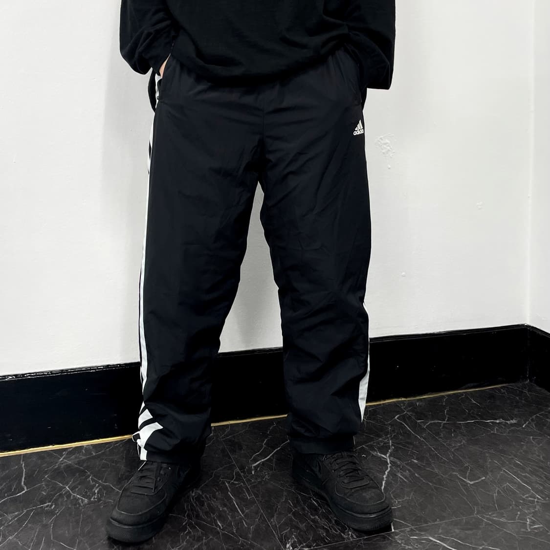 S 아디다스 삼선 와이드 트랙팬츠 상품이미지2
