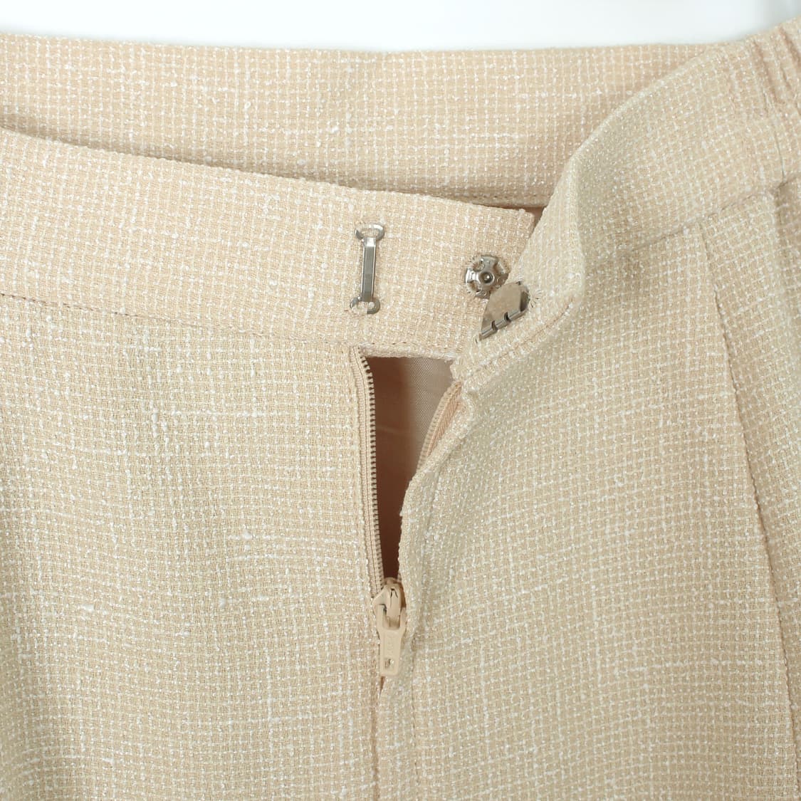 일본 빈티지 아이보리 트위드 자켓 스커트 셋업 세트 상품이미지10