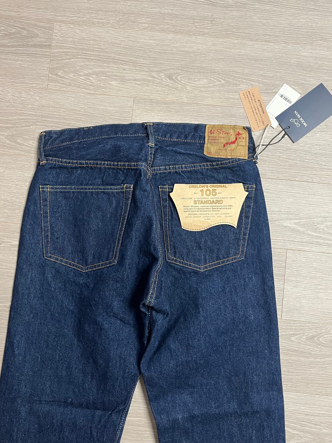 (새상품) 오어슬로우 105 원워시 셀비지 데님 상품이미지9