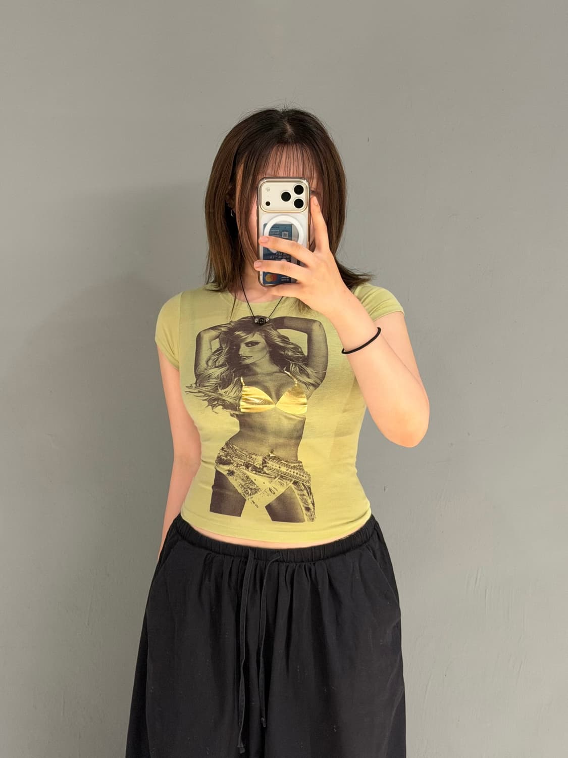 Y2k Hot girl printing detail top 상품이미지2