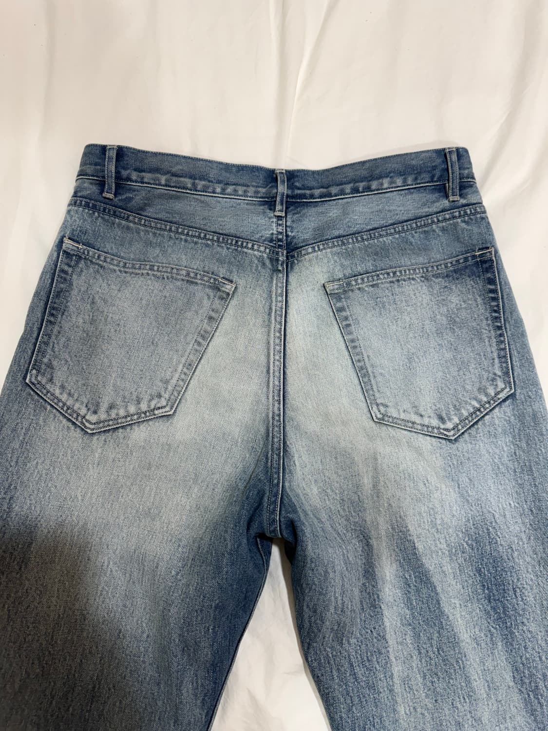 오라리 FW25 셀비지 페이디드 헤비 데님 와이드 팬츠 30 상품이미지4