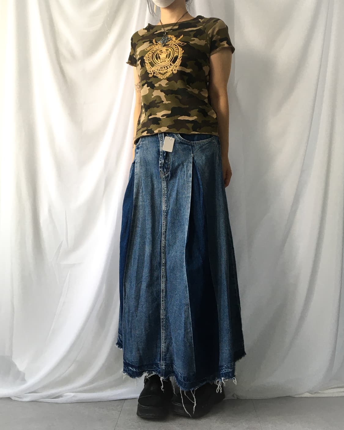 Denim long skirt 상품이미지6