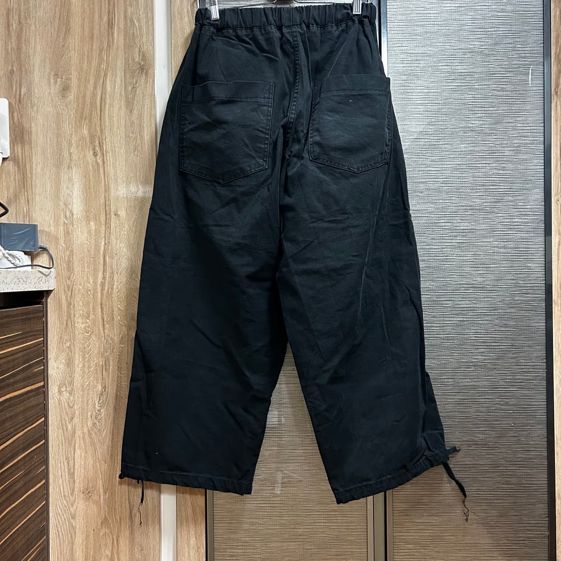 아더핏 블랙 밴딩 와이드 퍼티그 팬츠 F 상품이미지2