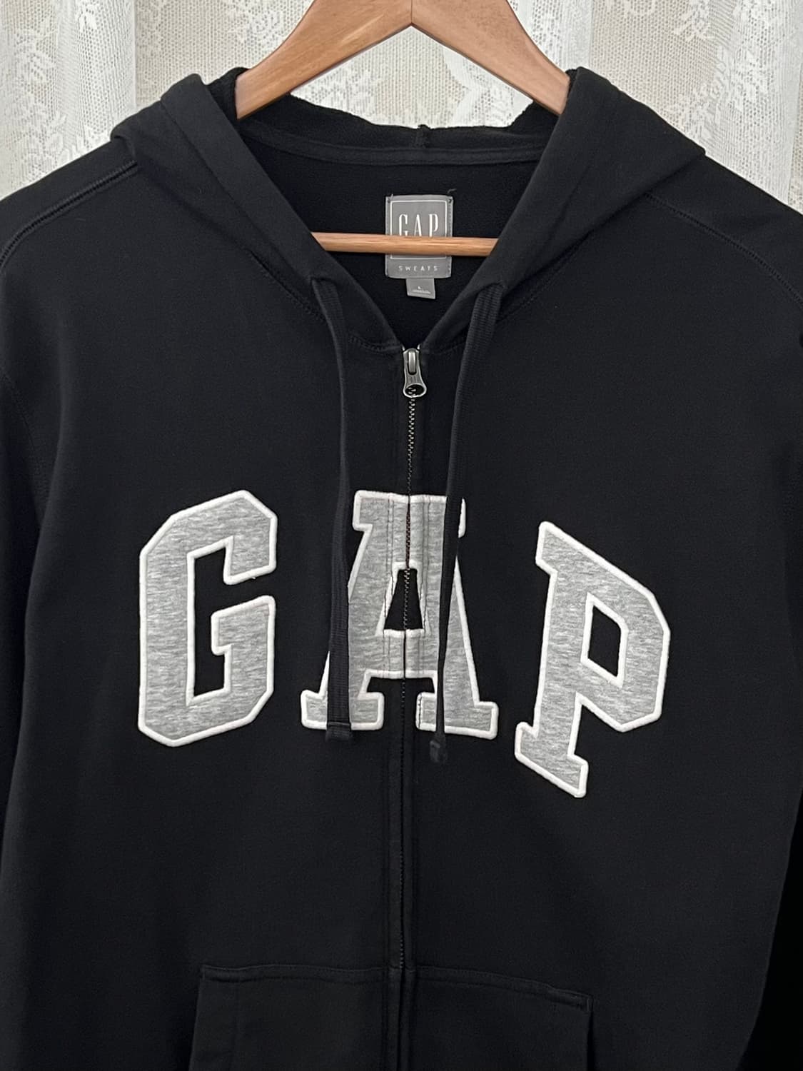 L) 갭 GAP 후드 집업 블랙 상품이미지3