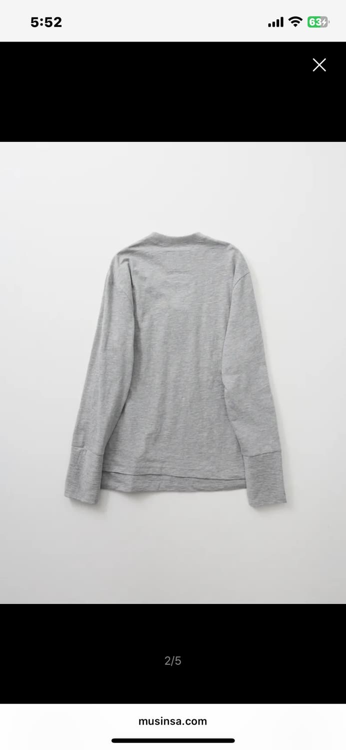 999휴머니티 레이어드 롱슬리브 그레이 3 L 상품이미지2